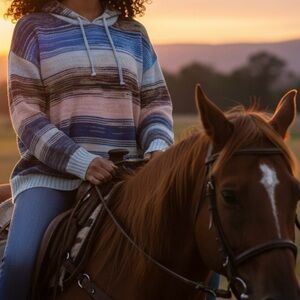 OVLA multicolored hooded sweater